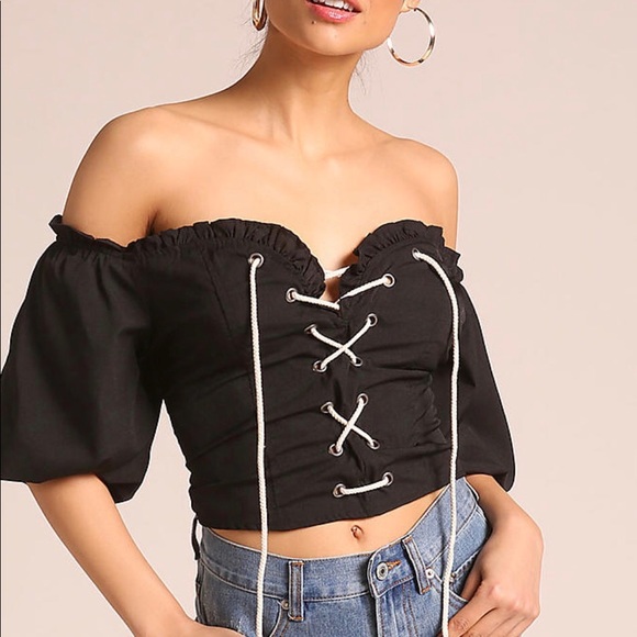 Love Culture Tops - Black crop top NWOT